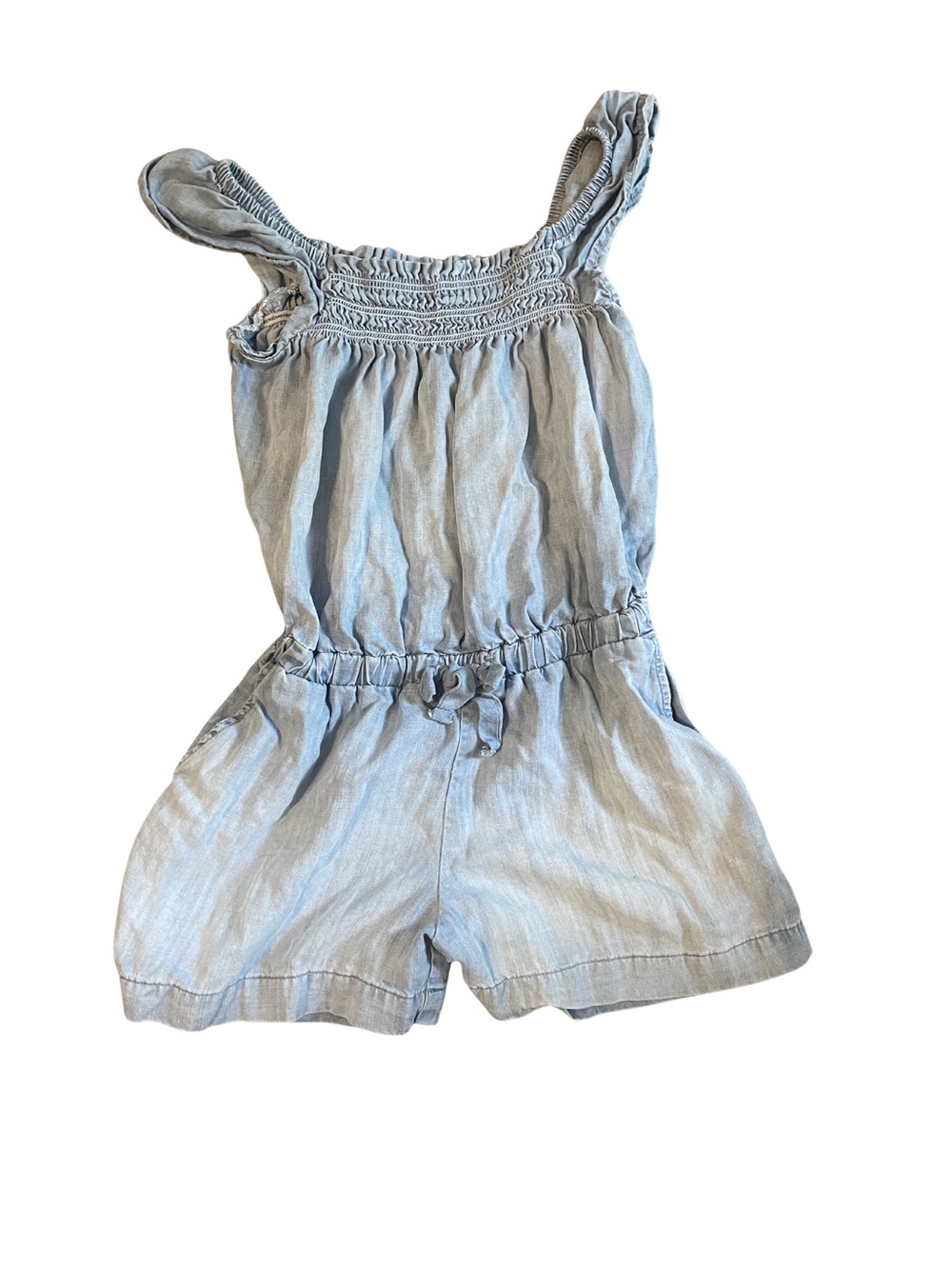 Light Blue Girls' Chambray Romper - Anthropologie